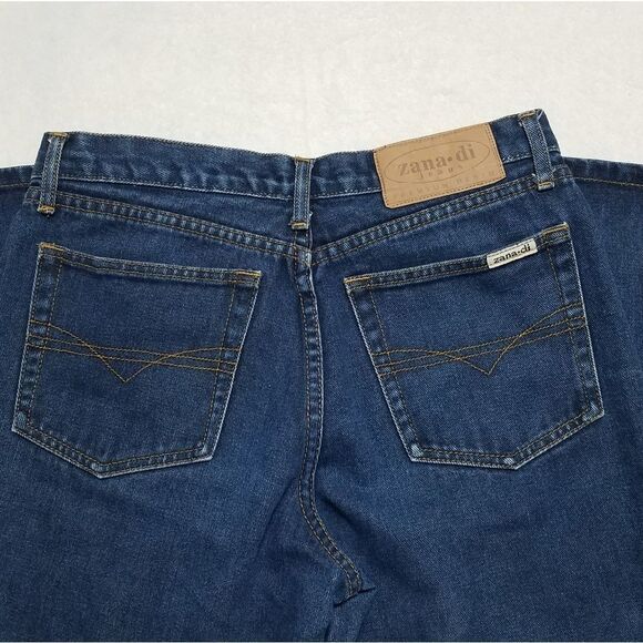 VINTAGE 90s Zana-di Dark Wash High Rise Flare Jean - Picture 15 of 16